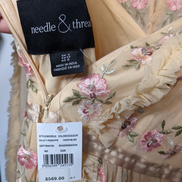 Needle & Thread | Wallflower Dress in Papaya Blush - Picture 8 of 12